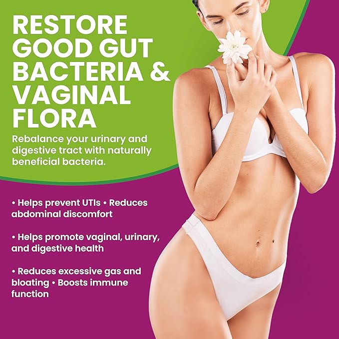 Women’s Probiotic + Prebiotic with Cranberry 6 Billion 4-Strain Prebiotic 30 Veggie