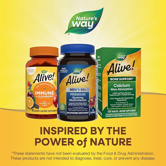 Nature’s Way Alive! Men’s 50+ Premium 75 Gummies