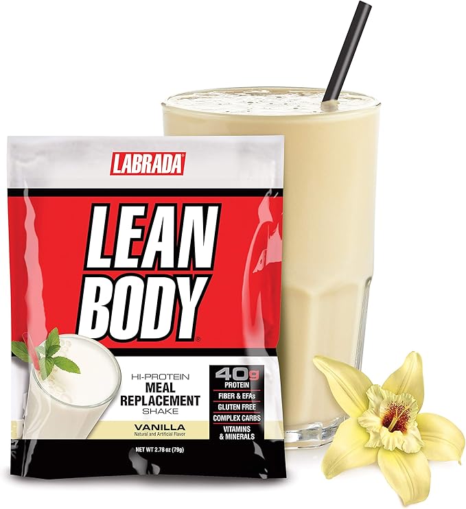 Labrada Lean Body MRP All-In-One Vanilla 40g Protein, 8g Healthy 22 Vitamins (42 Packets)