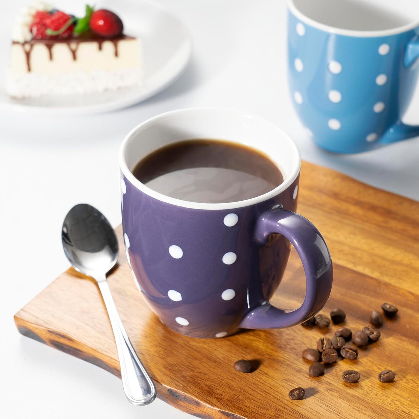 bestone Coffee Mugs Set of 6,17 oz Large Coffee Mugs, Ceramic Mugs with Handles,etc Coffee Mugs, Cups for Coffee Cereal Latte ,Microwave & Dishwasher safe,Vibrant Colors