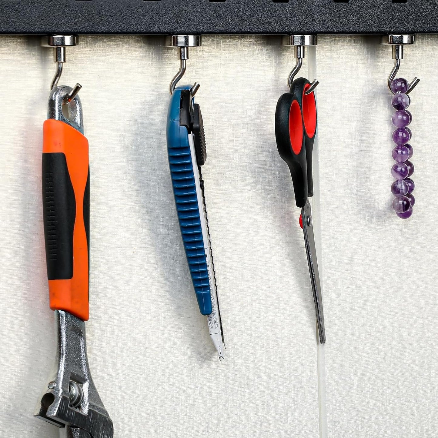 MIKEDE Magnetic Hooks Heavy Duty, 40lbs Earth Magnets with Hooks for Refrigerator, Strong Magnets with Rust Proof Metal Hooks for Cruise Cabins, Classroom, Outdoor - Pack of 20