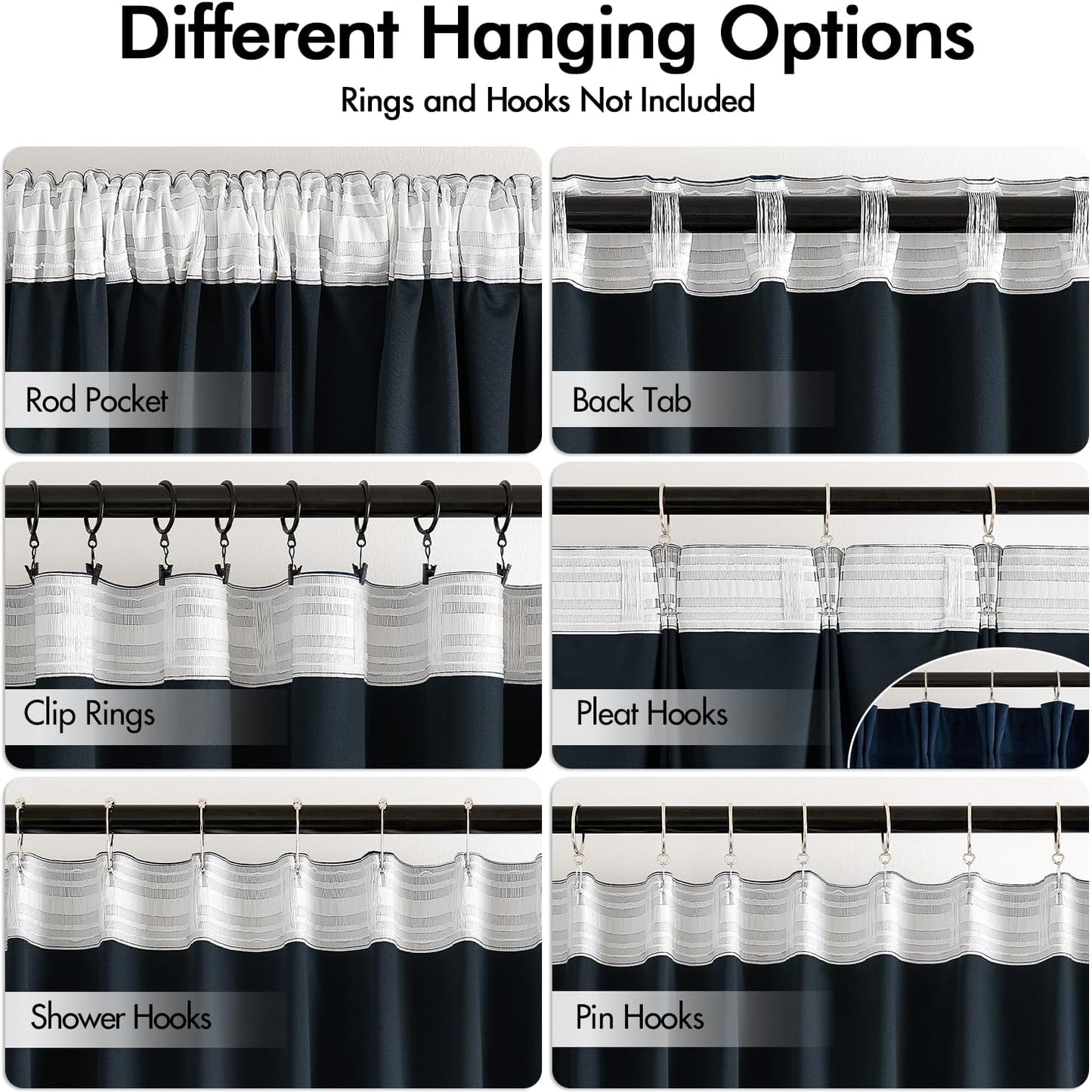 MIULEE Navy Blue Velvet Curtains 108 inches Long 2 Panels - Luxury Pinch Pleated Room Darkening Window Drapes for Bedroom Living Room Thermal Insulated Super Soft Blackout, Back Tab Rod Pocket