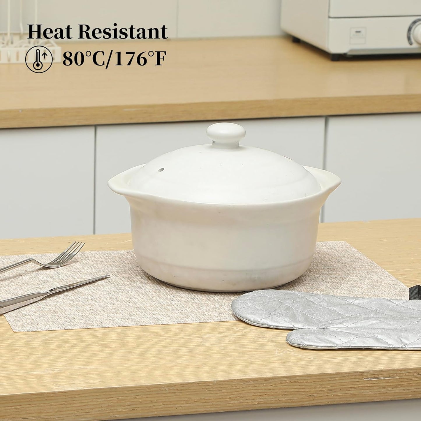 Leetaltree Beige Placemats Set of 24 - Heat Resistant Non-Slip Place mats for Dining Table, Washable Durable PVC Vinyl Woven Table Mats(Beige, 24)