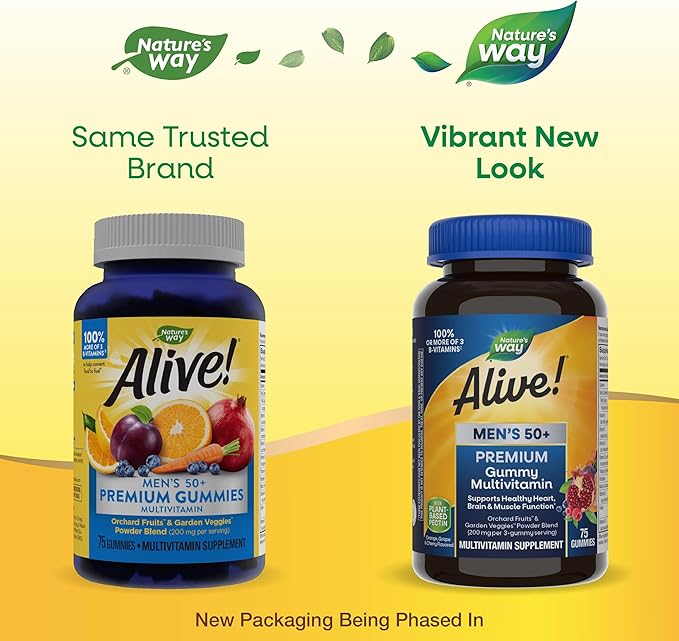 Nature’s Way Alive! Men’s 50+ Premium 75 Gummies