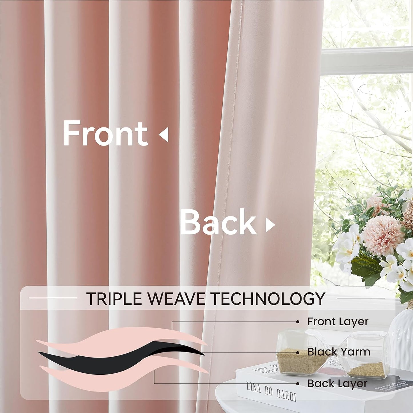 KangBang Pink Pinch Pleated Curtains for Girls Room 2 Panels Set, Room Darkening Pinch Pleat Curtains Elegant Modern Light Blocking Vertical Drapes for Bedroom Nursery,40Wx84L, Baby Pink