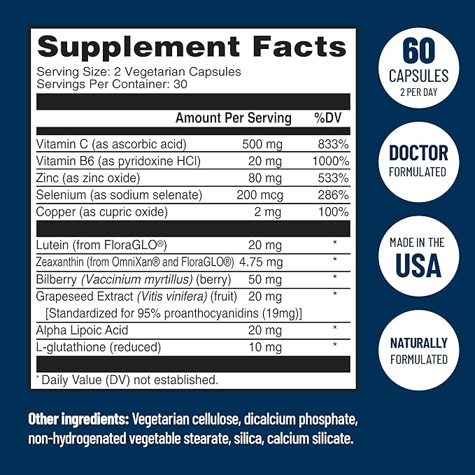 AREDS 2 Eye Vitamins 60 Capsules