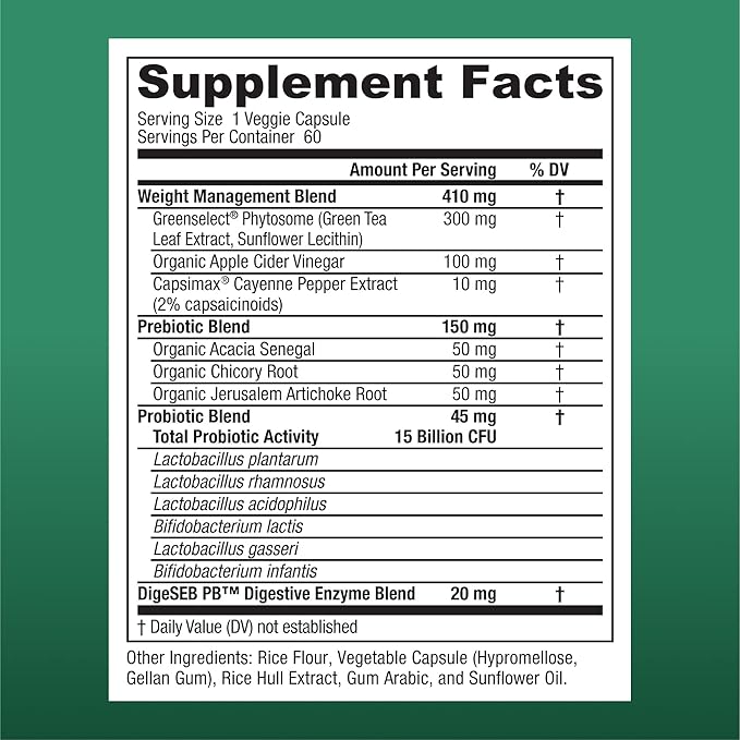 Physician's CHOICE Probiotics for Weight Management 6 Probiotic 60 ct