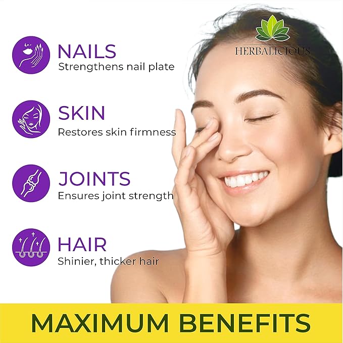 Biotin Vitamins with Collagen, Keratin & 10000 mcg 120 Capsules