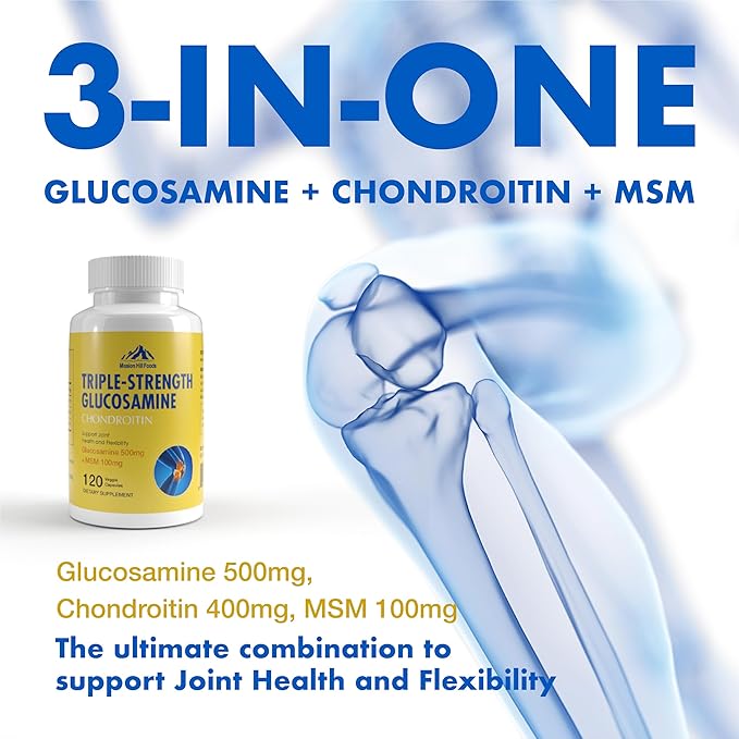 Glucosamine + Chondroitin + MSM 3-in-One 120 Count 8 Month