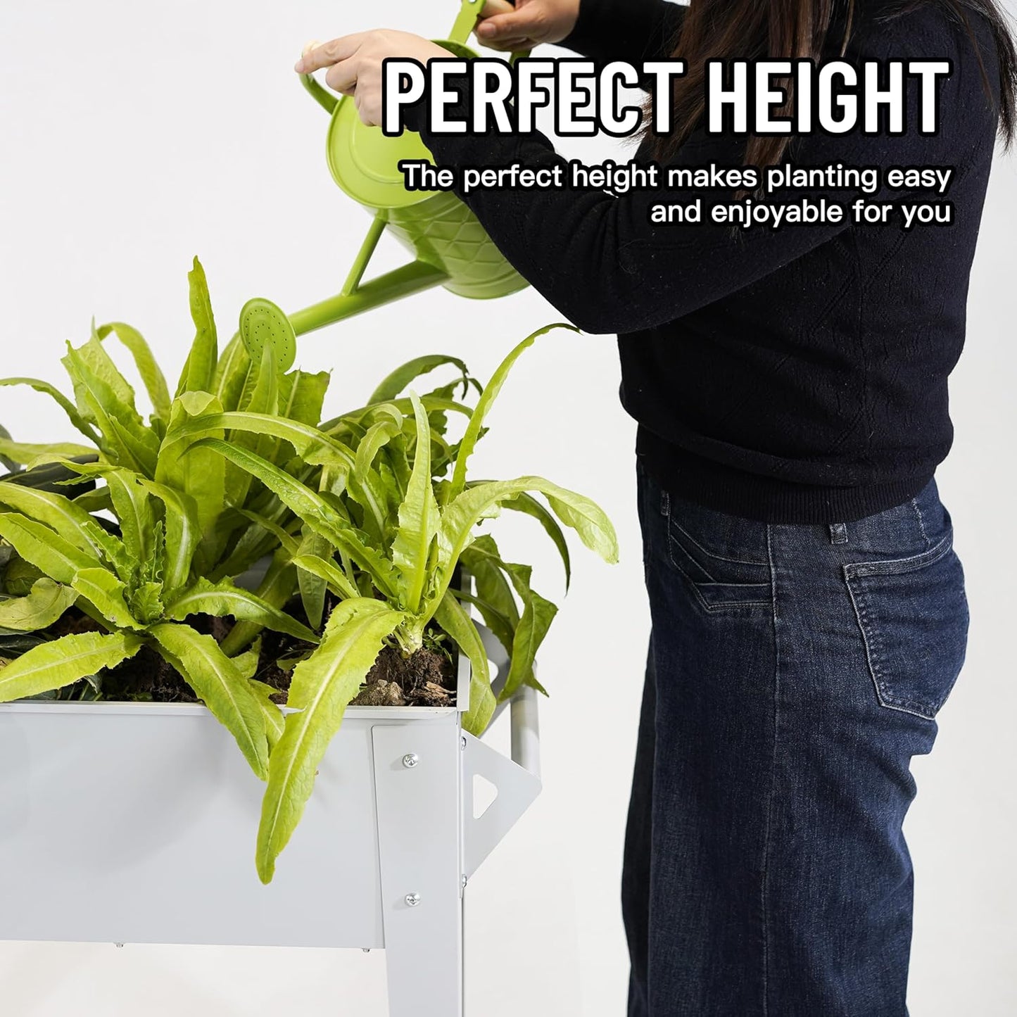 ๐๐๐ข๐ฌ๐๐ ๐๐๐ซ๐๐๐ง ๐๐๐ ๐๐ฎ๐ญ๐๐จ๐จ๐ซ Elevate Herb Garden Planter Box Outdoor Raised Planter Box with Legs On Wheels for Vegetables Flower Tomato Patio Backyard