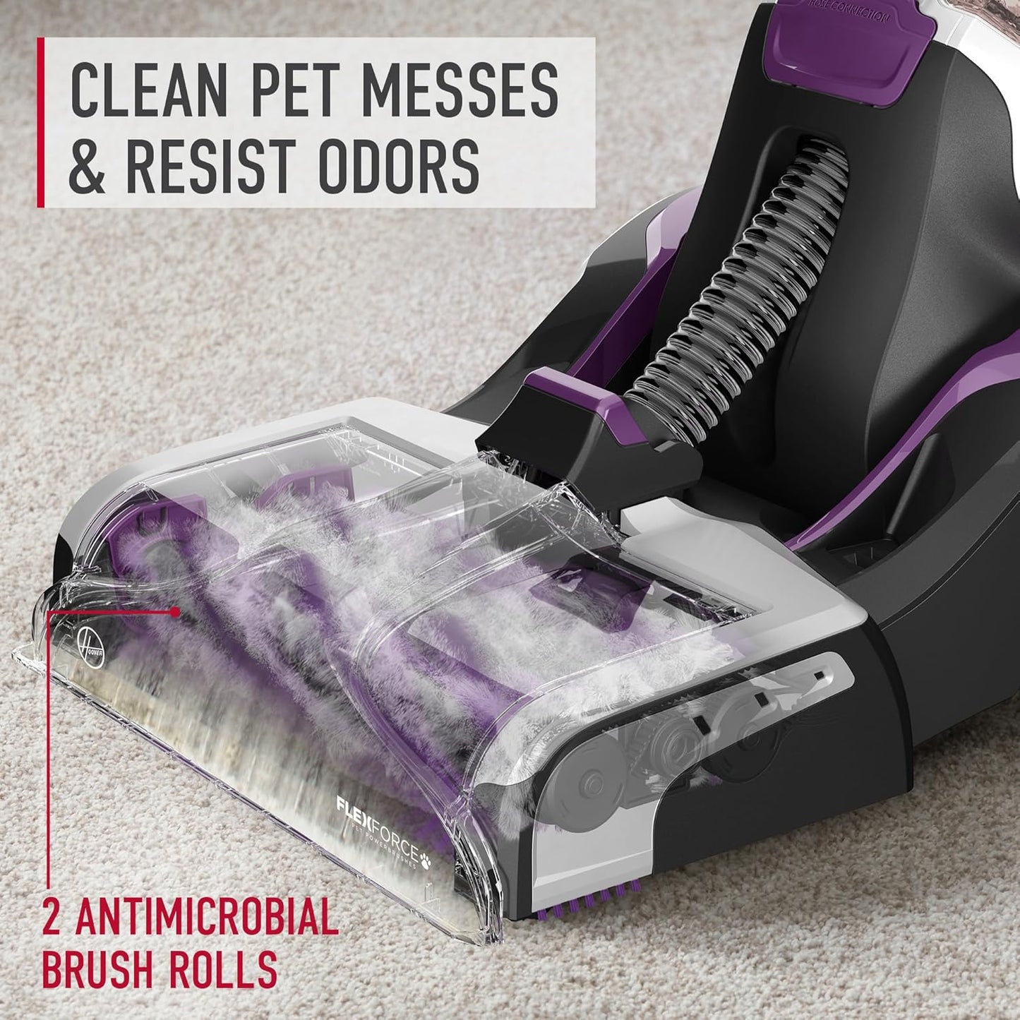 Hoover SmartWash Pet Automatic Carpet Cleaner Machine with Spot Chaser Wand, Deep Cleaning Carpet Shampooer Machine, Pair with a Hoover Carpet Cleaner Solution for a Bright, Refreshed Home