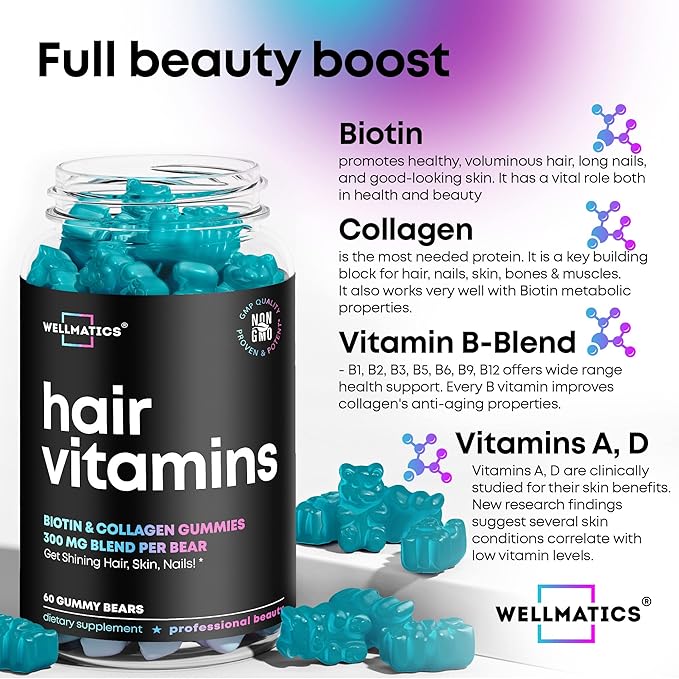 Hair Vitamins Biotin Gummies