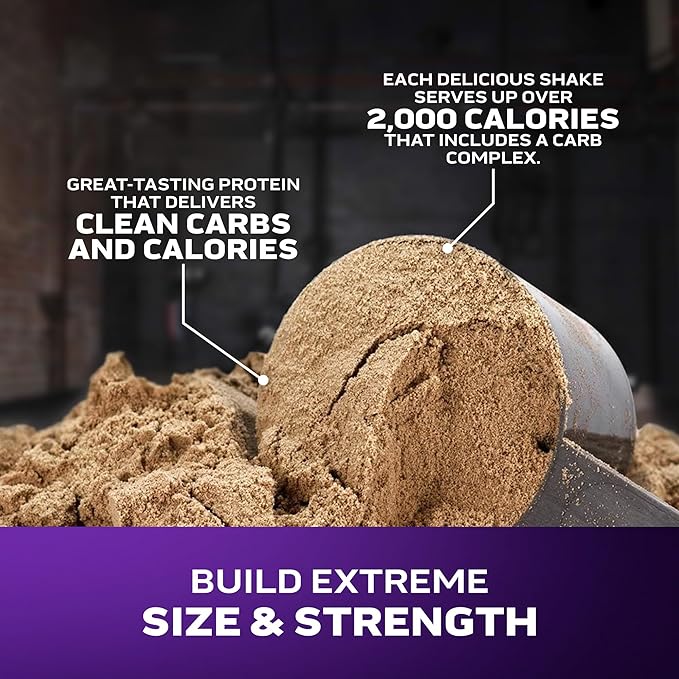Muscletech High-Protein Mass Gainer (Vanilla Milkshake, 6LB) - Mass Tech Extreme 2000 Mass Gainer Protein Powder Supplement - Weight Gainer for Increase Muscle, Enhanced Recovery & Strength
