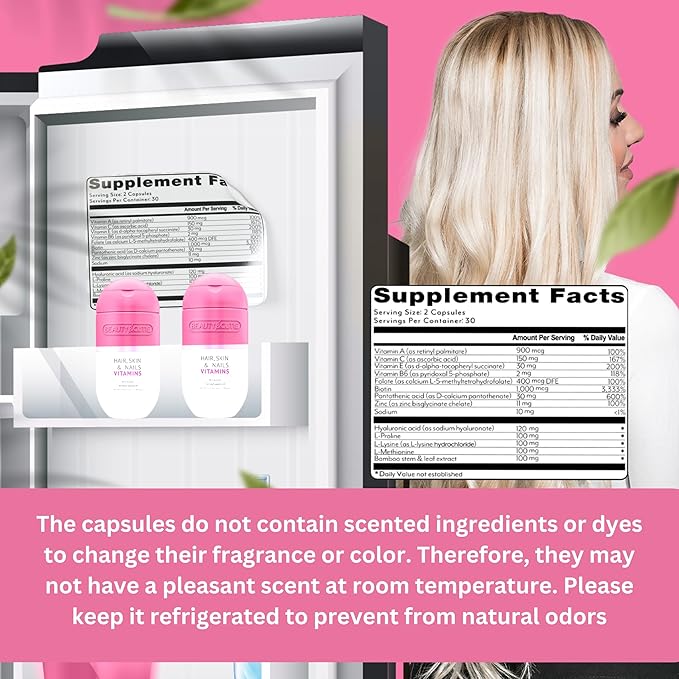 Hair Skin and Nails Vitamins – 60 Count