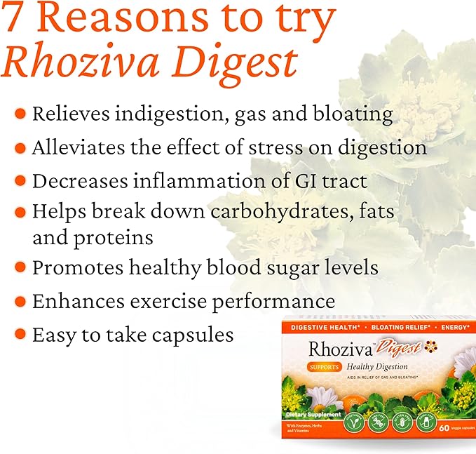 Digest. Gut Health supplement with Digestive 60 Capsules.