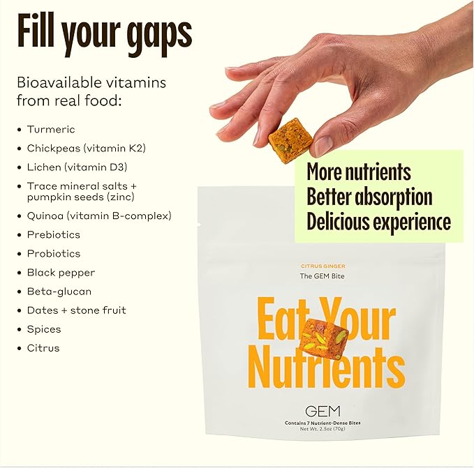 GEM Bite Daily Multivitamin for Women 20+ Vitamins 28 Serving