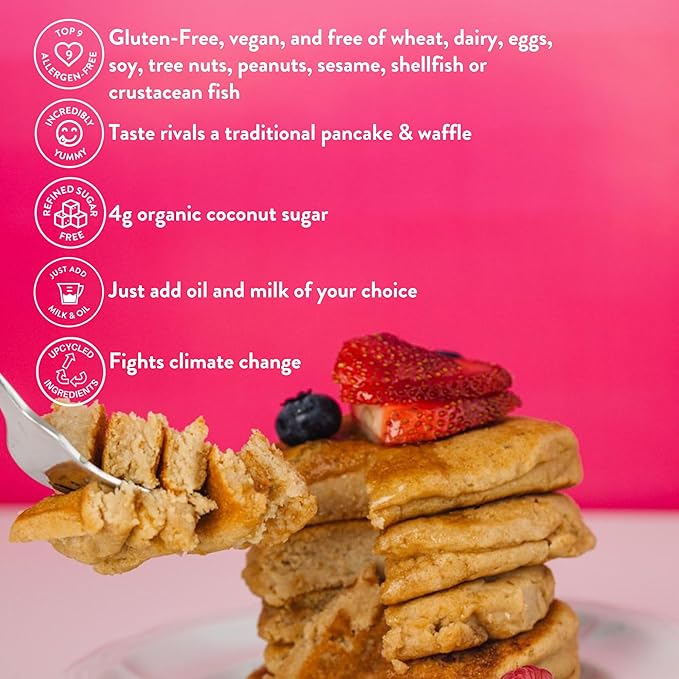 Bake Me Healthy Oatmeal Pancake Mix 9 Allergens 12oz Dairy 12 Plant