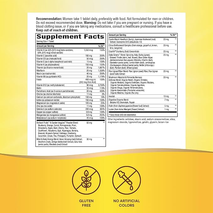 Nature’s Way Alive! Women’s 50+ Ultra B12, Gluten-Free, 60 Tablets