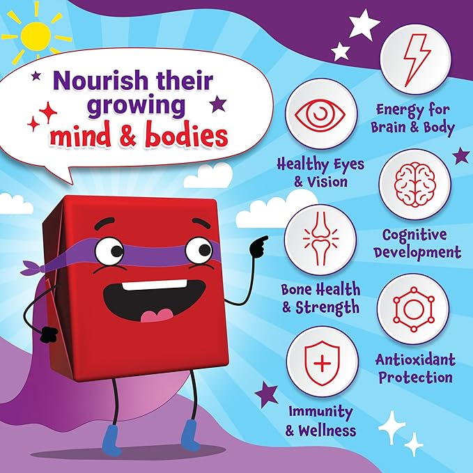 FORCE FACTOR Kids Multivitamin Super Chews, 18 Vitamins, 2-Month Supply, 60 Soft