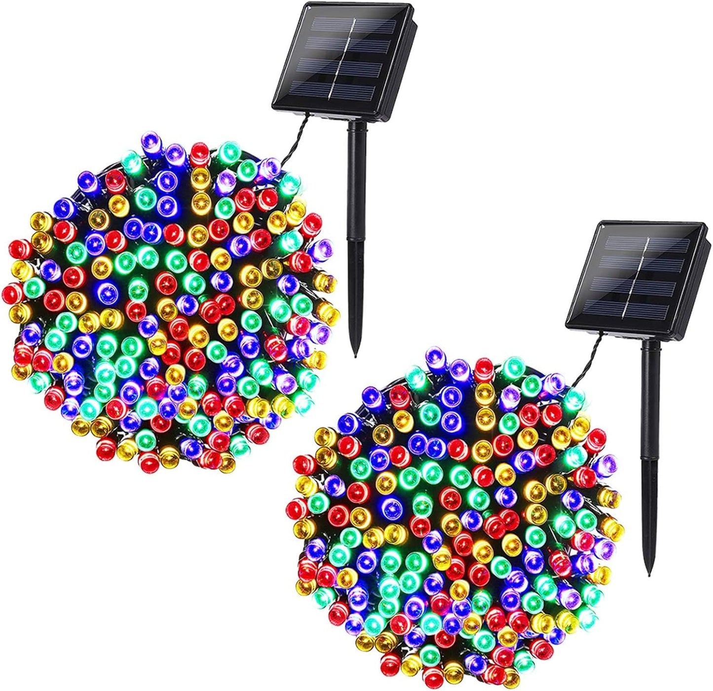 Joomer Solar Christmas Lights, 2 Pack Total 144 FT 400 LED 8 Modes Waterproof Solar Christmas Lights Outdoor for Christmas Decorations (Multicolor)