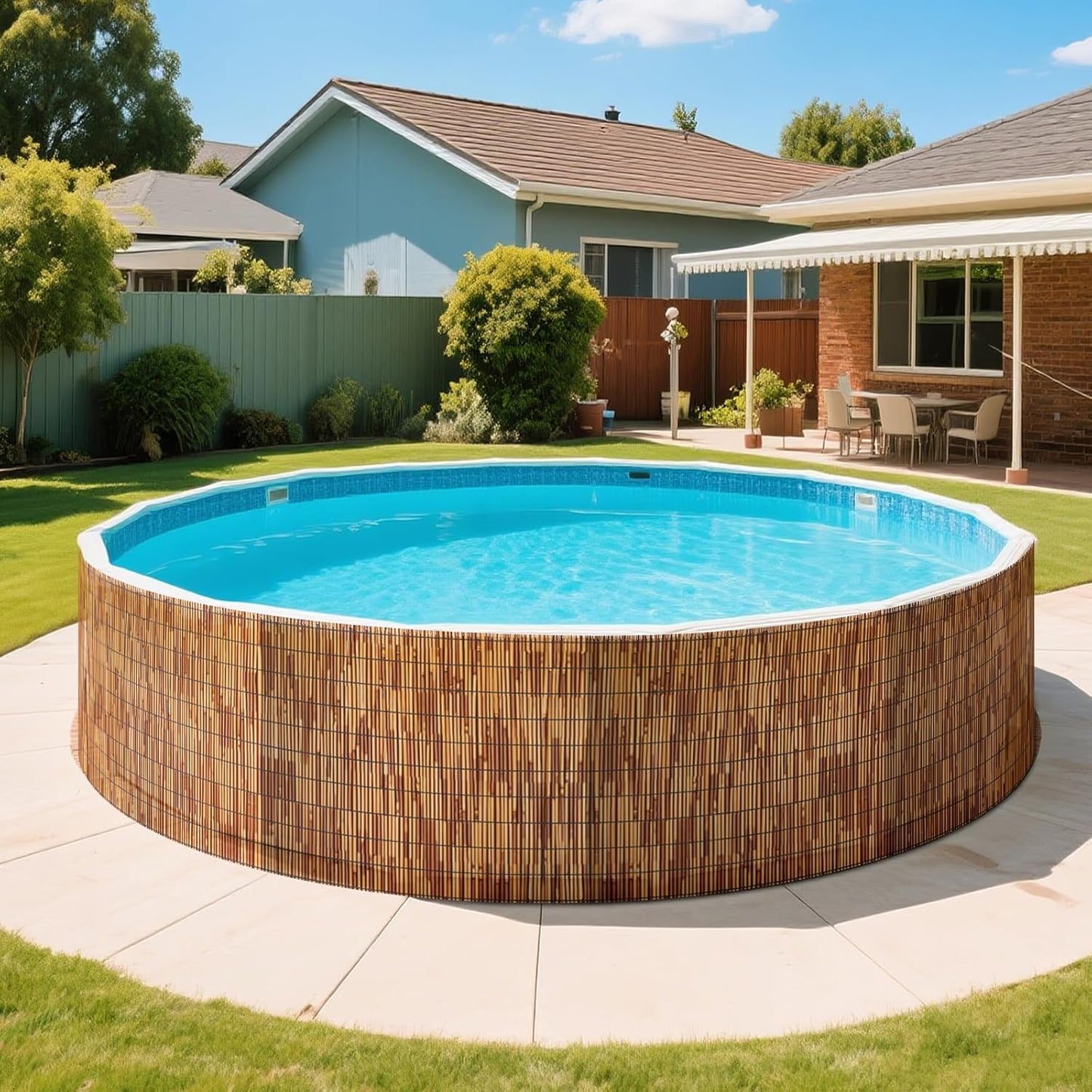ZNCMRR Reed Fencing Rolls Natural Bamboo Fence Rolls 2 Pcs 4 Feet High Privacy Fence for Balcony Patio Garden Backyard Outdoor 4FT X 16.4FT(Brown)