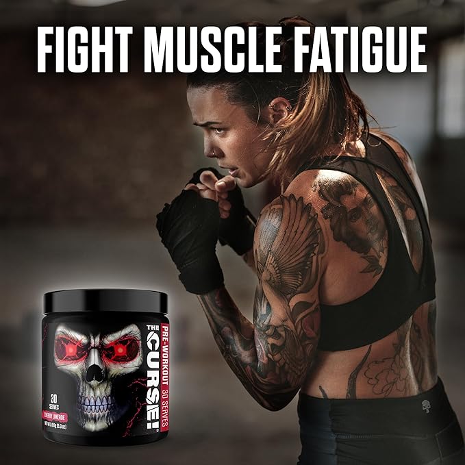 JNX SPORTS The Curse! Pre Workout Powder - Cherry Limeade 30 Servings | Preworkout: Boost Strength, Energy + Focus for Men & Women | Caffeine, Beta-Alanine, Creatine & L-Citrulline