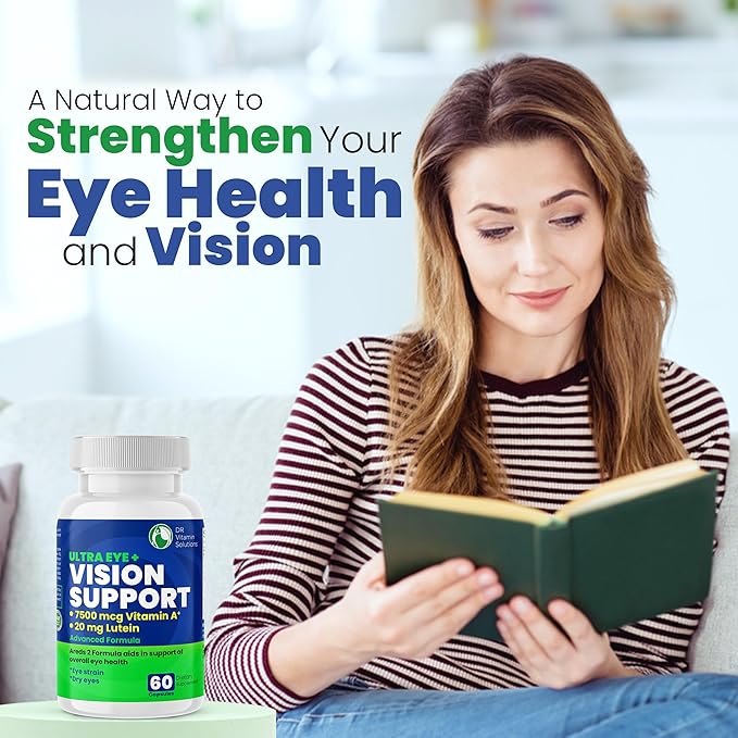 Vision Support Eye Vitamins for Macular Health 2 Formula (1 Bottle, 60 Capsules)