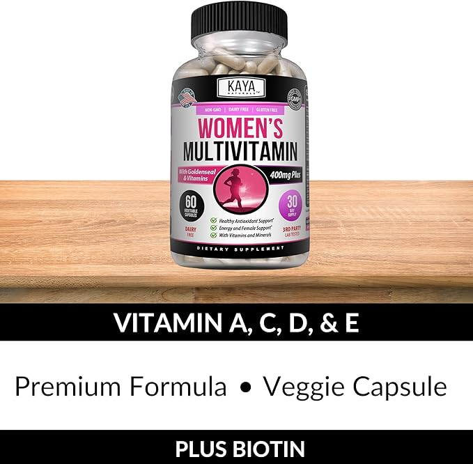 Kaya Naturals Women's Multivitamin, Overall Healthy 60 Count
