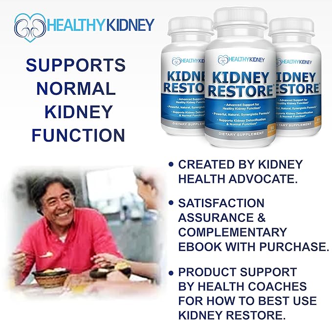 3 Pack Natural Kidney Cleanse to Support Kidney Function and Detox, Advanced Formula Can Help Boost Kidney Health, Daily Health Supplement Pills, 60 Capsules