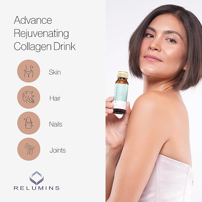 Relumins Advance Rejuvenating Collagen Beauty Drink CoQ10, EGCG, 50mL Drinks 2 Packs