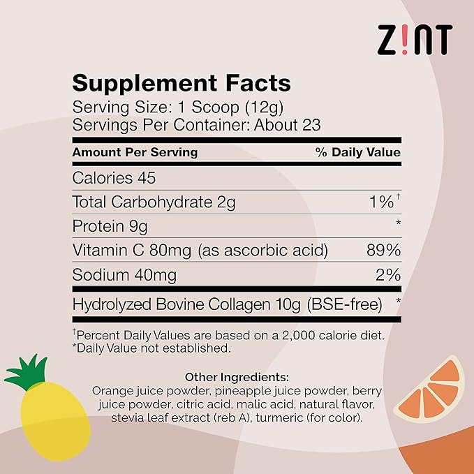 Zint Sweet Collagen Powder Beauty Drink 10 oz