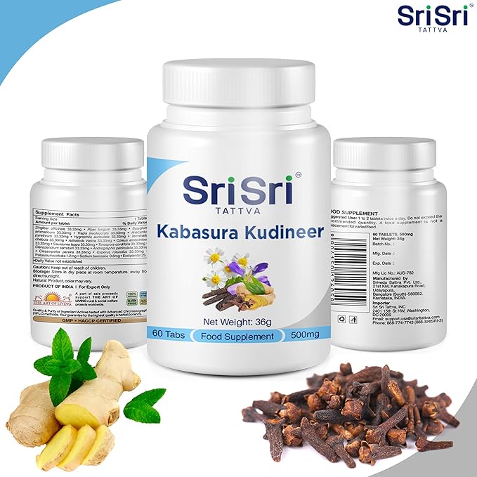 Sri Sri Tattva Kabasura Kudineer Immunity Booster (60 Tabs)