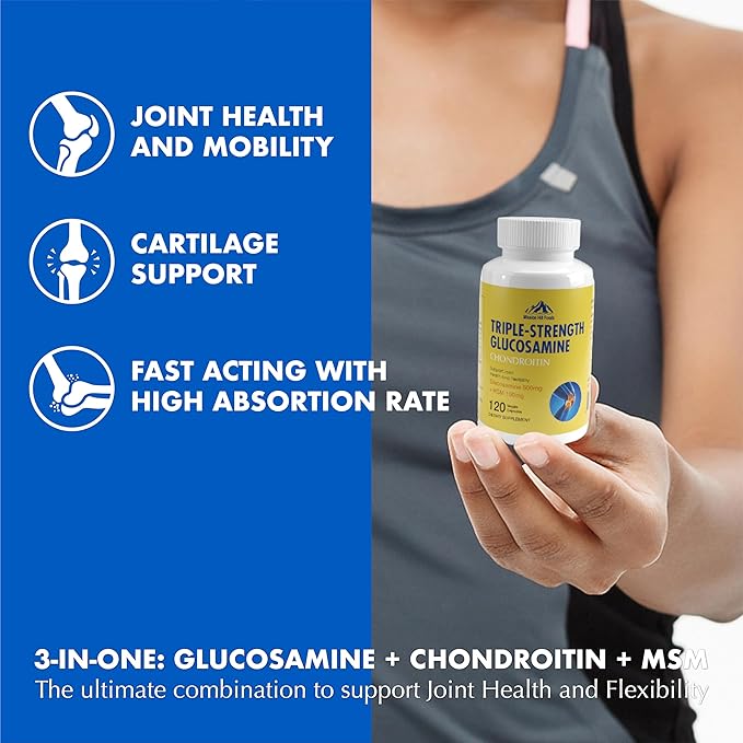 Glucosamine + Chondroitin + MSM 3-in-One 120 Count 8 Month