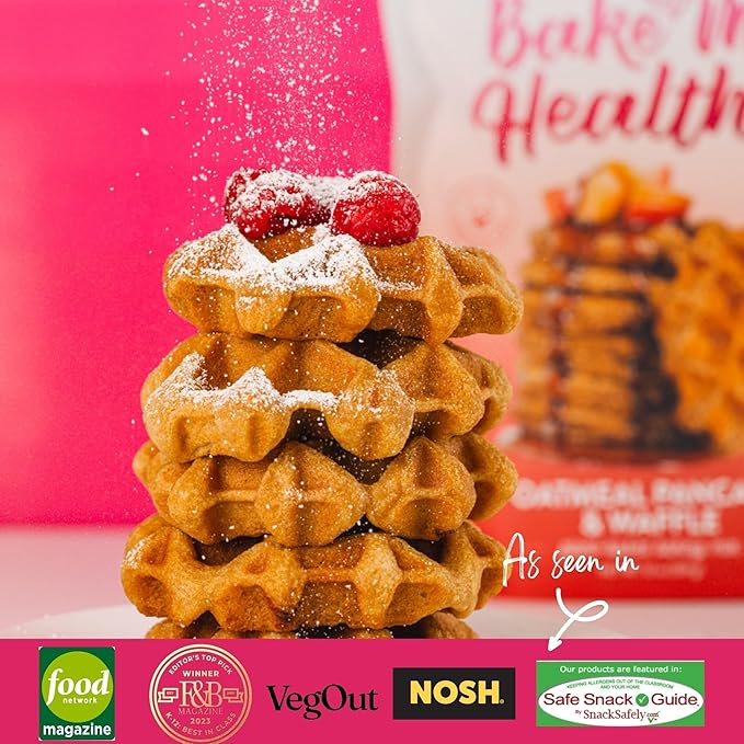 Bake Me Healthy Oatmeal Pancake Mix 9 Allergens 12oz Dairy 12 Plant
