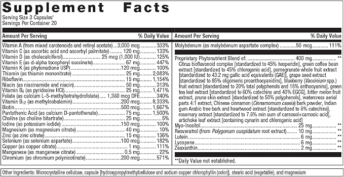 Metagenics PhytoMulti Multivitamin B6 Vitamins 60 Capsules