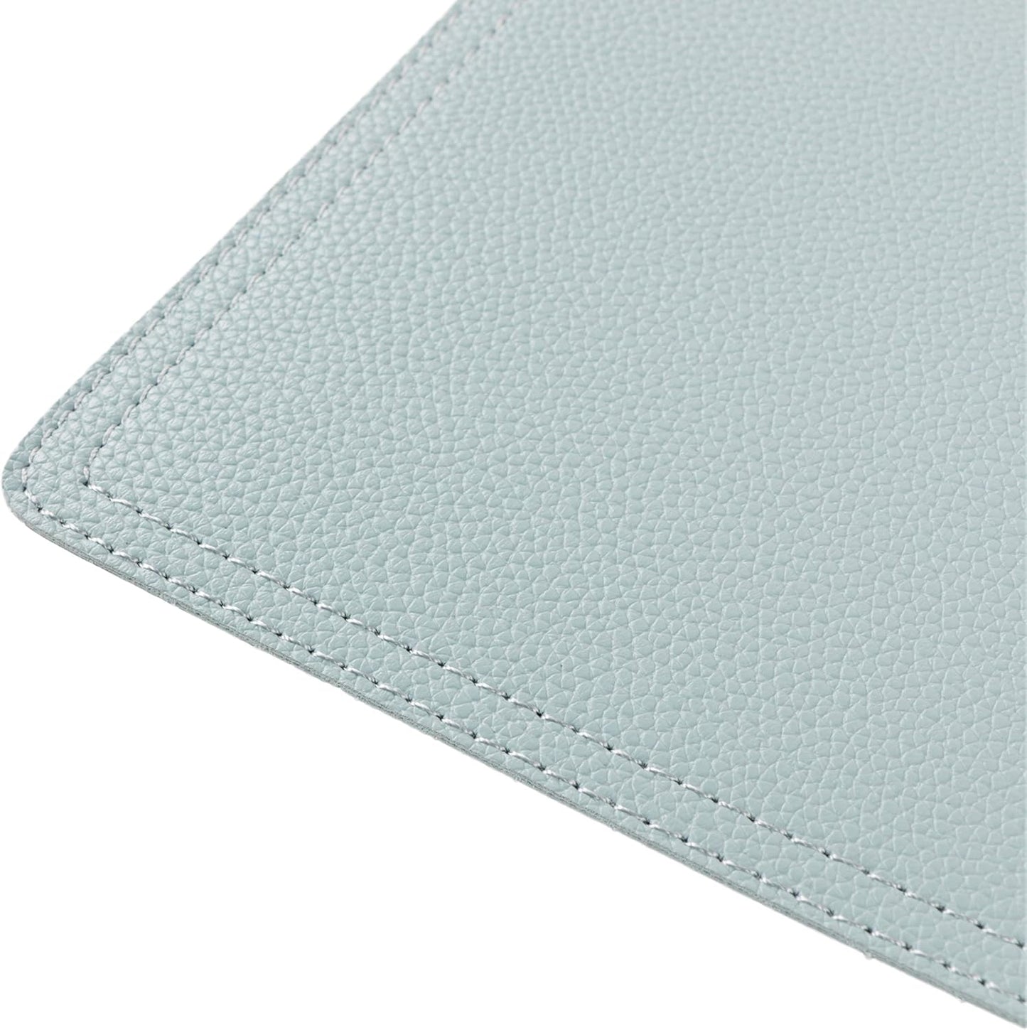 Faux Leather Placemats, PU Table Mats, Set of 4, Waterproof, Stain Resistant, Heat Resistant, Non-Slip Easy to Clean for Kitchen Dining Table,Conference Table C Teal Blue