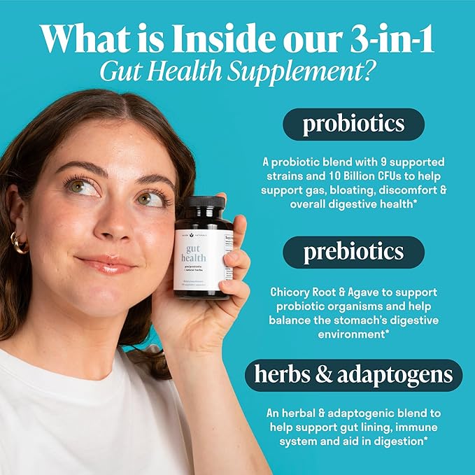 All-in-One Gut Health w/Probiotics, Prebiotics, Digestion-Supporting