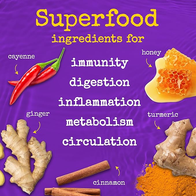 The Twisted Shot | Apple Cider Vinegar Wellness Shots with Honey, Cinnamon, Ginger and Turmeric | Digestion, Immunity and Gut Health Support | Ready to Drink Shots | 100% Organic | 4, 16 oz Bottles