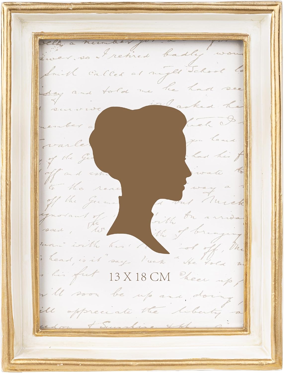 AELS 5x7 Inch Vintage Picture Frame, Elegant Antique Photo Frames with Glass Front, Photo Display, Tabletop Wall Hanging, Gift Ideas, Off-white with Gold Trim