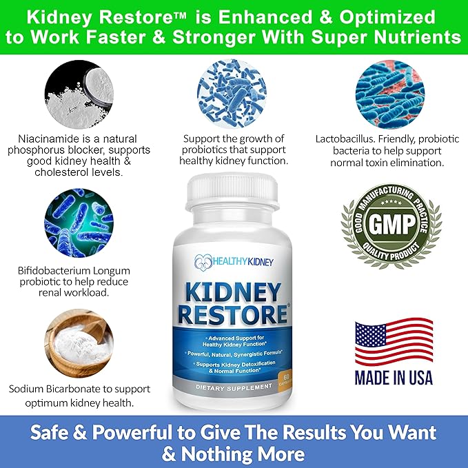 3 Pack Natural Kidney Cleanse to Support Kidney Function and Detox, Advanced Formula Can Help Boost Kidney Health, Daily Health Supplement Pills, 60 Capsules