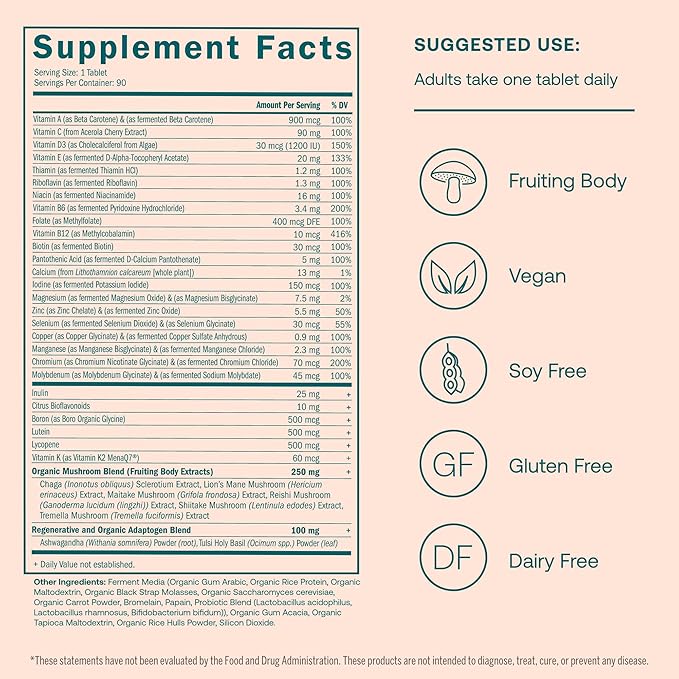 True Grace One Daily Women’s Multivitamin 40+ Fermented 90 Vegan