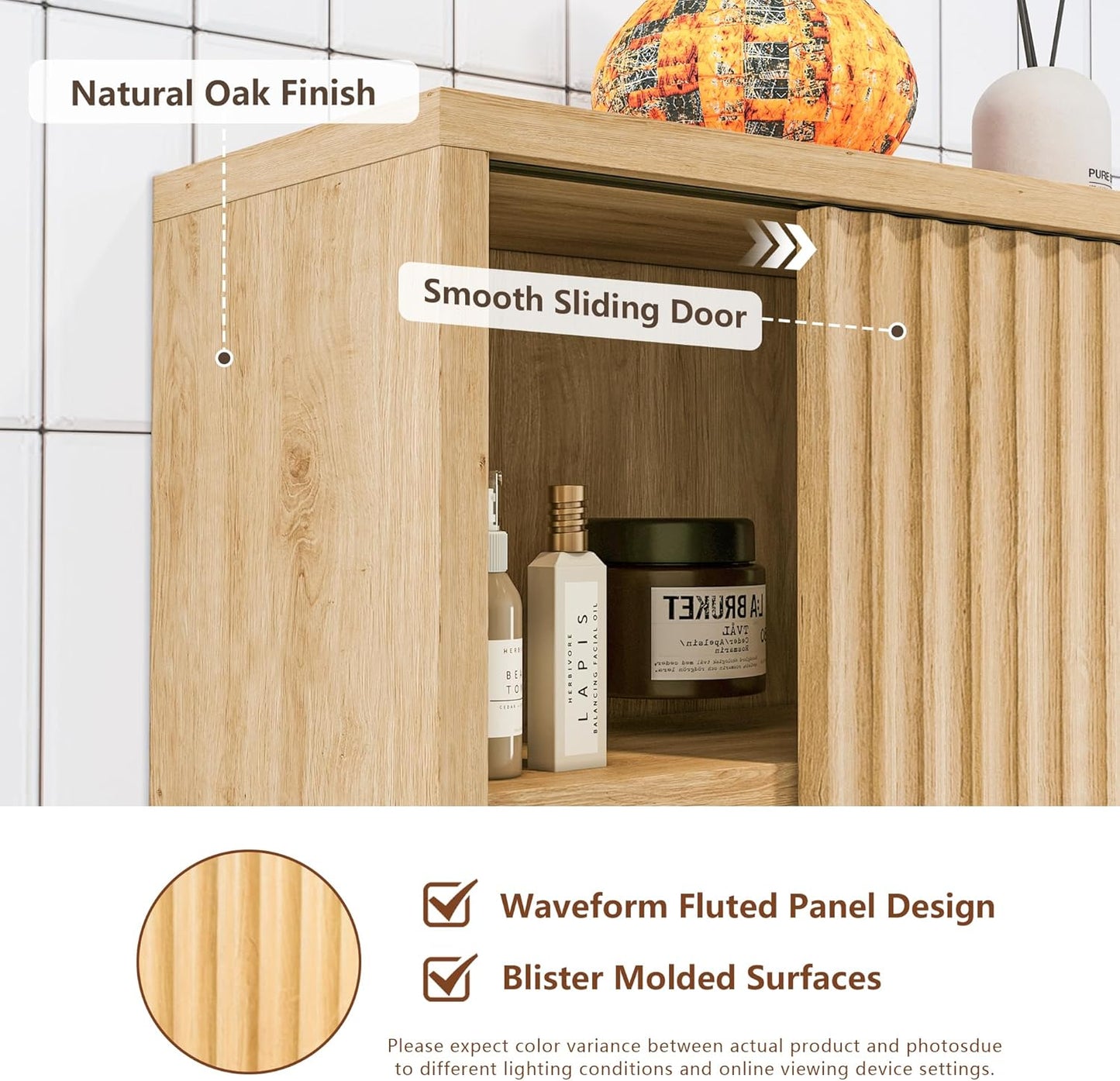 Bathroom Wall Cabinet Above Toilet Storage,Wall Mounted Storage with Adjustable Shelves, Space-Saving Modern Design for Bathroom & Laundry Room, Kitchen, Dining Room, Living Room