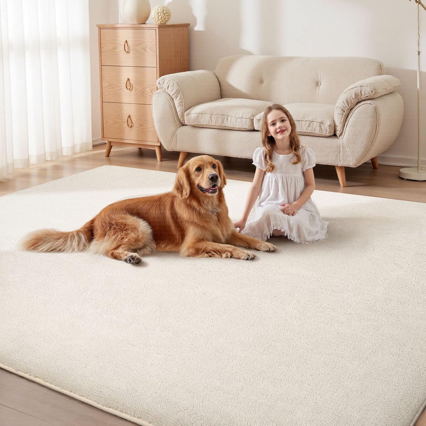 Sour Lemon 8x10 Area Rugs for Living Room, Soft Large Area Rug Fluffy Rugs for Bedroom,Machine Washable Area Rug Non Slip Carpet Rug for Living Room Playroom Kids Room Home Decor