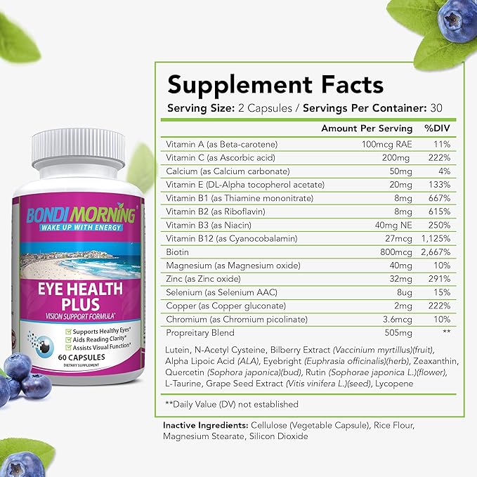 Eye Health Plus, Eye Health Vitamins, 60 Capsules