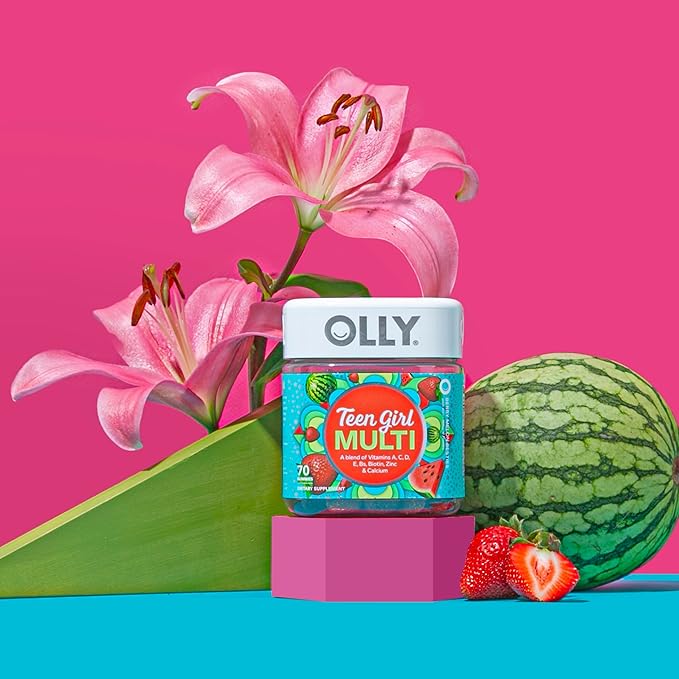 Olly Teen Girl Multi Gummy, Healthy 15 Essential 35 Day 70 Count