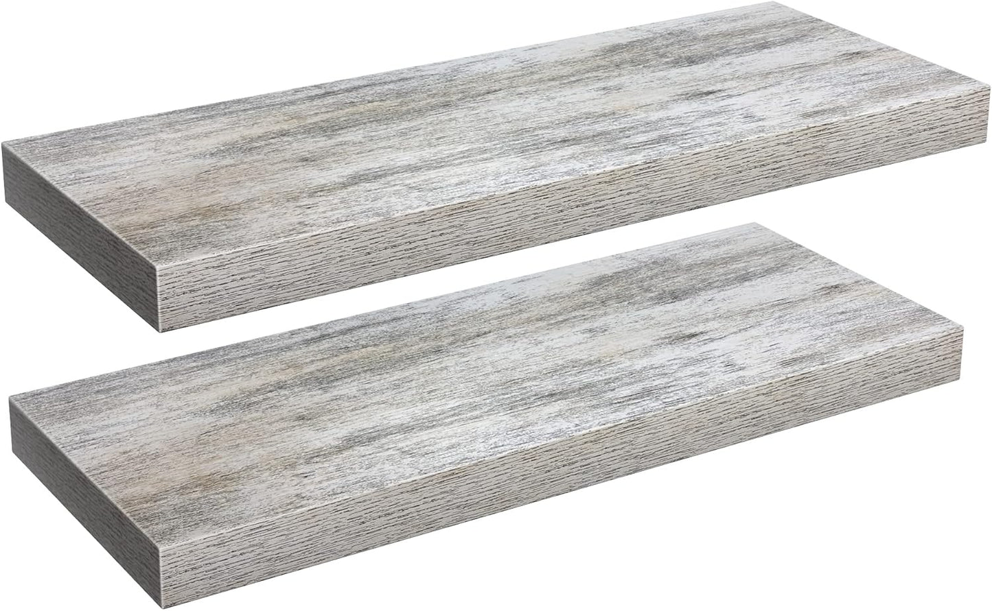 Sorbus Floating Shelves, Wall Shelves for Bedroom, Kitchen, Living Room, Bathroom Shelves Over The Toilet, Home Decor, Farmhouse, 24 x 9 Inch Wall Mounted Floating Shelves for Wall, 2 Pack, Rustic