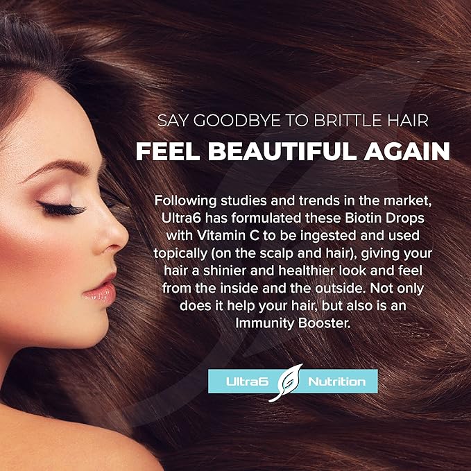 Liquid Biotin with Hair Vitamins, Vitamin B6. for
