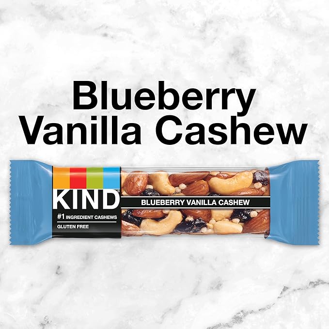 KIND Bars, Blueberry Vanilla Cashew, Healthy 5g Protein, 12 Count