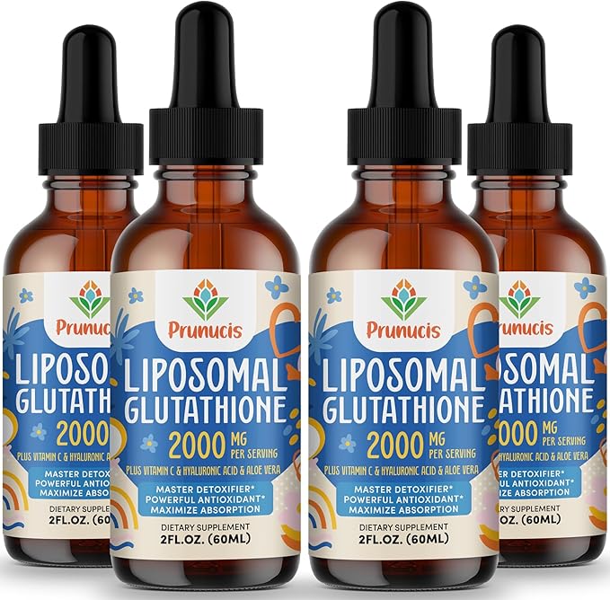 2000MG Liposomal Glutathione Liquid, 98% Absorption, Glutathione Liquid Supplement, Active Form L- Glutathione, Powerful Antioxidant Non-GMO for Immune System, Aging Defense, Detox,8 FL.OZ