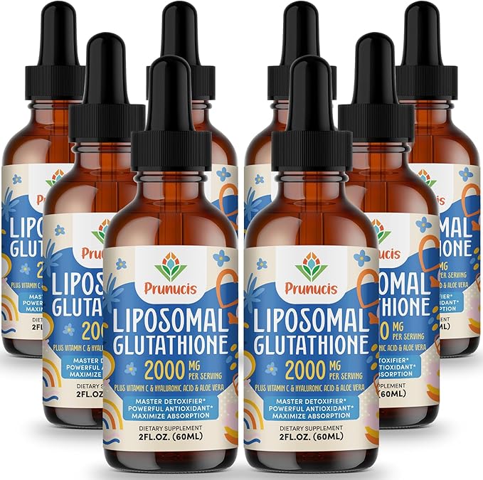 2000MG Liposomal Glutathione Liquid, 98% Absorption, Glutathione Liquid Supplement, Active Form L- Glutathione, Powerful Antioxidant Non-GMO for Immune System, Aging Defense, Detox, 16 FL.OZ
